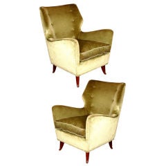 Most stylish pair of lounge chair by Gio Ponti for Bristol Hotel