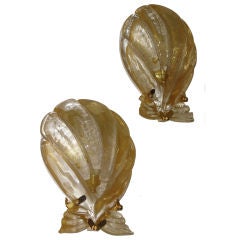Pair of signed seguso sconces