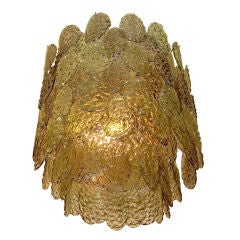 Amber glass Vistosi chandelier