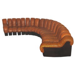 Vintage 20 elements  DS 600 Stendig tan leather sectional sofa