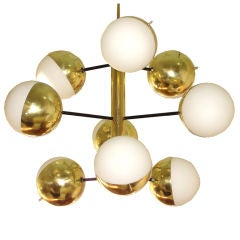 Striking Stilnovo nine lights chandelier