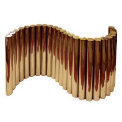 S shaped, chromed table or console base