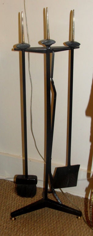 Donald Deskey fireplace irons