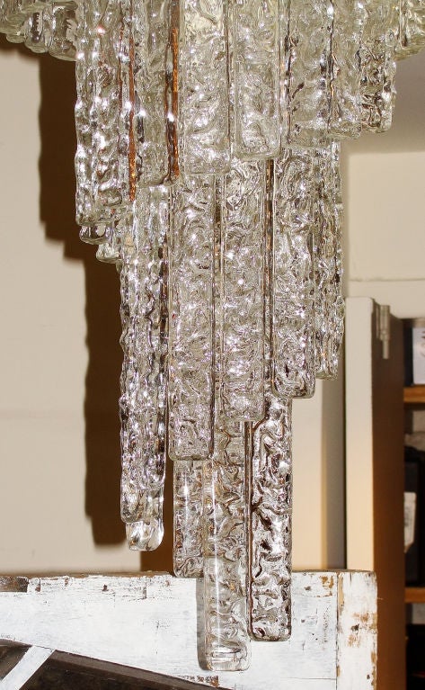 Whimsical elongated Murano glass chandelier 1