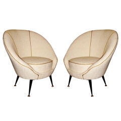 Pair of Parisi style armchairs