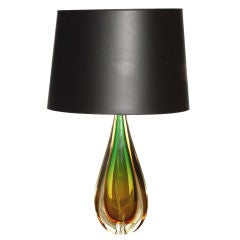Elegant Murano "Sommerso" earth tones table lamp