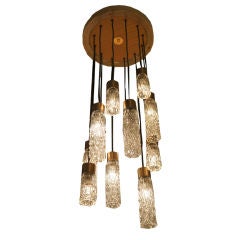 Italian twelve chrystal pendants chandelier