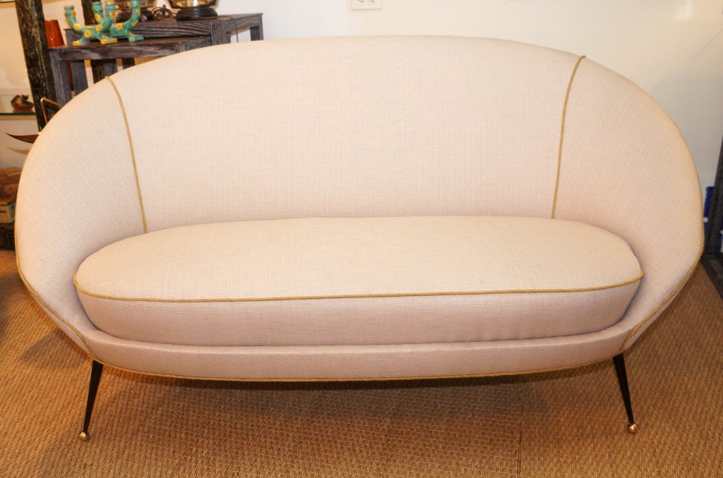 Sleek all round  Italian 50's settee