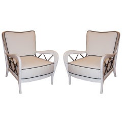 A Most Elegant Pair Of Italian Armchairs