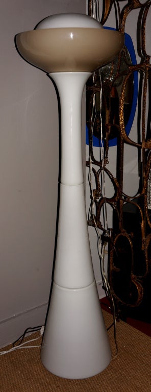 Rare Vistosi Murano 60's hand blown glass floor lamp