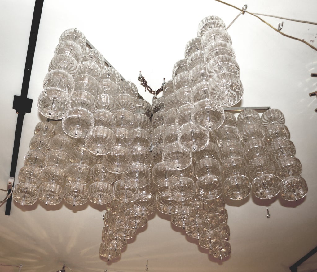 Very la 60'srge chandelier by  Aloys Gangkofner