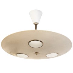 Retro Sleek 50's Italian chandelier by Lumen