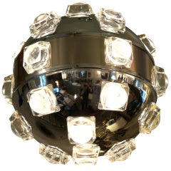 Leucos Murano nickel plated futuristic pendant