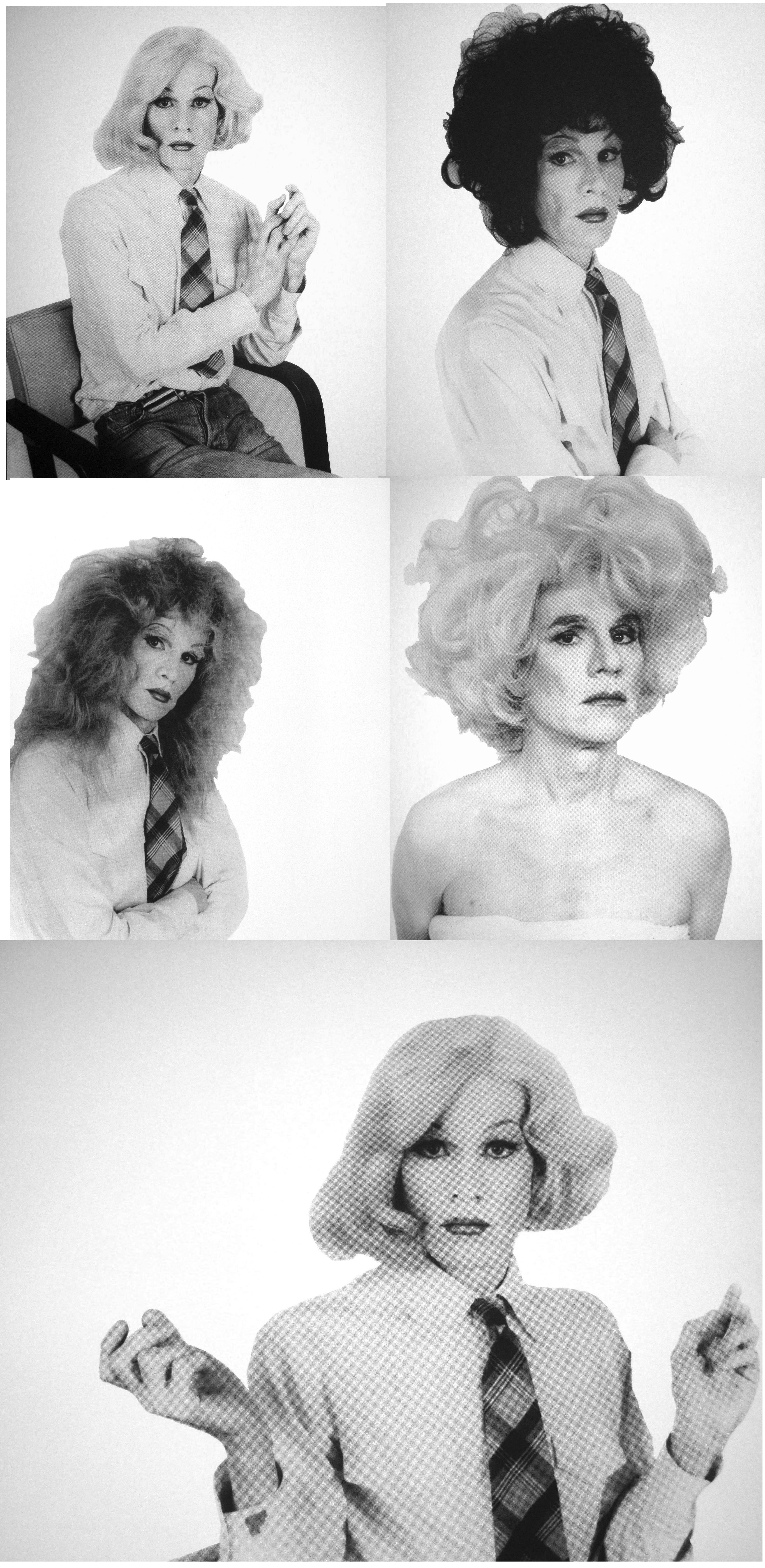 Five Screen Prints of Andy Warhol in Drag by Christopher Makos