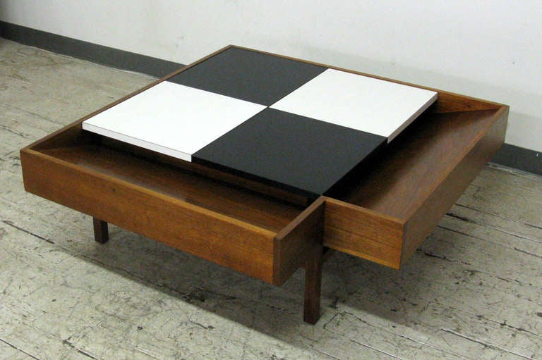 Stylish Checkered Coffee Table by John Keal for Brown Saltman 4