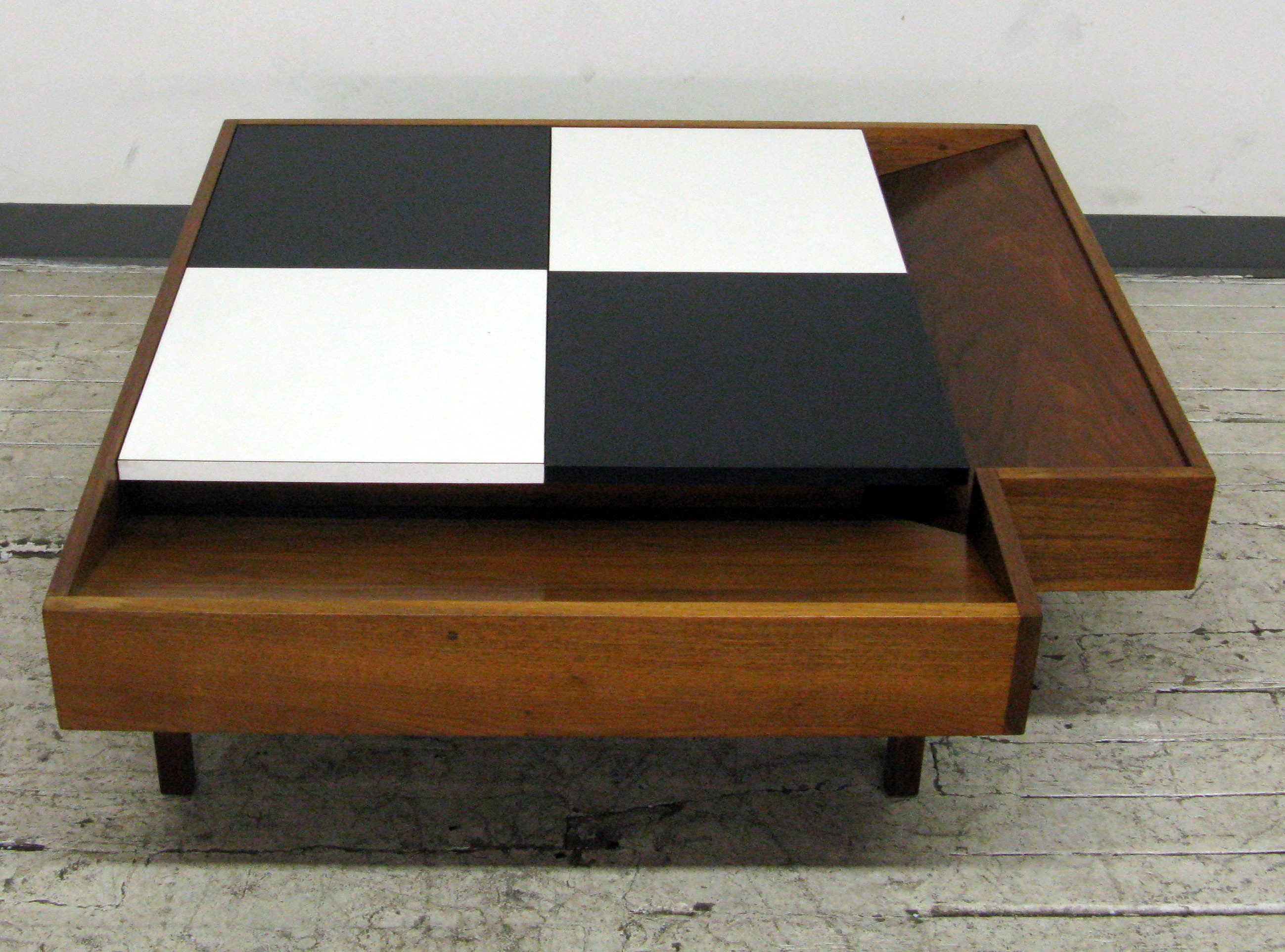 Stylish Checkered Coffee Table by John Keal for Brown Saltman