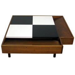 Stylish Checkered Coffee Table by John Keal for Brown Saltman