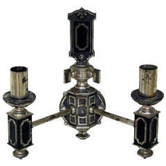 Antique Silver-Plated Wall Sconce in the Régence Style 
