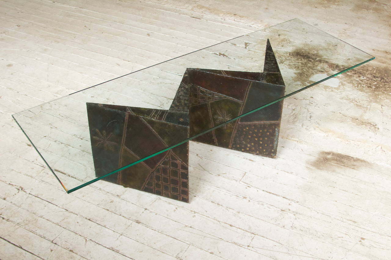 Rare "Zig-Zag" Coffee Table by Paul Evans, 1969