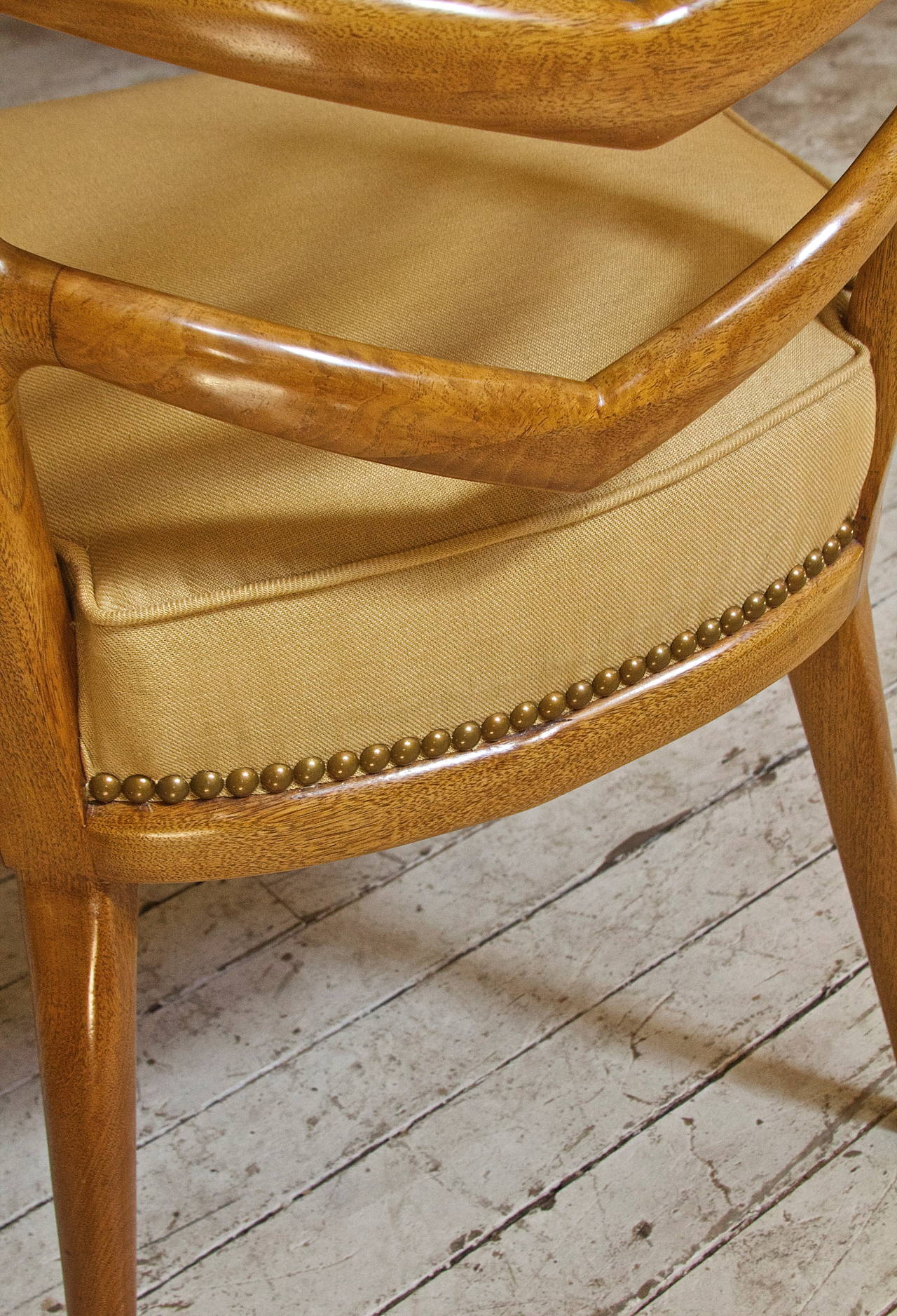 Hand-Carved Rare Set of Six Dining Chairs by Osvaldo Borsani
