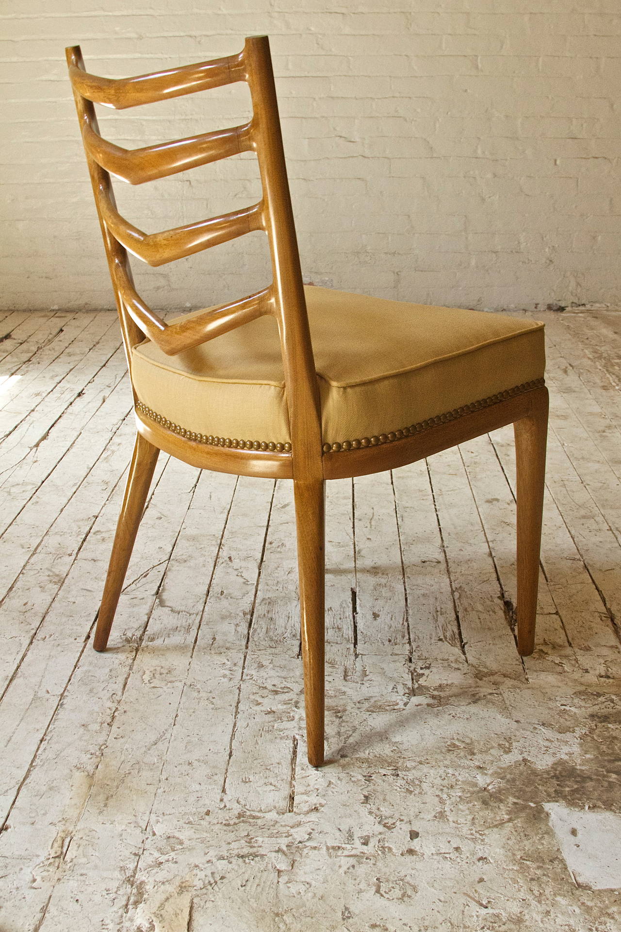 Mid-Century Modern Rare Set of Six Dining Chairs by Osvaldo Borsani