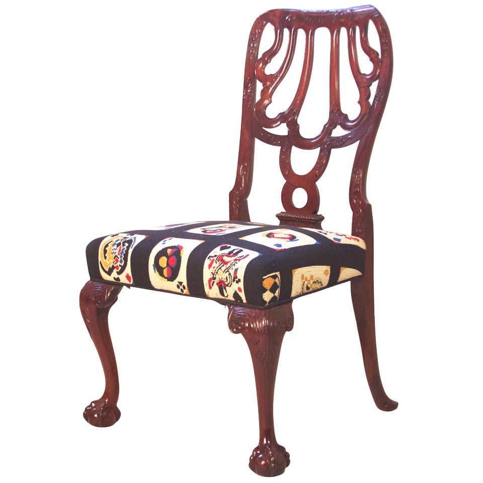 Single Georgian Style Side Chair in Cuban Mahogany For Sale