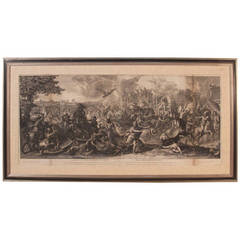 "Digna Orbis Imperio Victus" The Battle of Gaugamela Engraving-1674