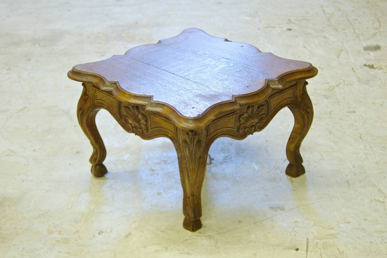 French Oak Low Table, Regence Style In Good Condition For Sale In Brooklyn, NY