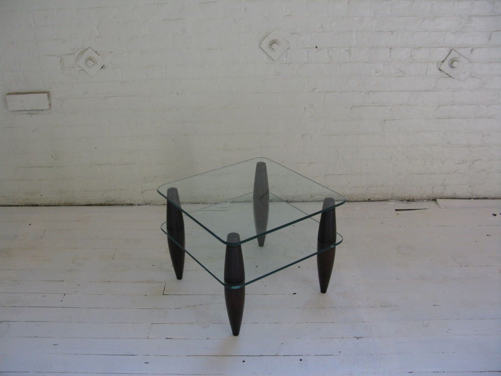 Two Tier Glass Side Table