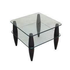 Two Tier Glass Side Table