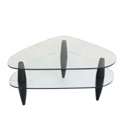Two Tier Glass Side Table