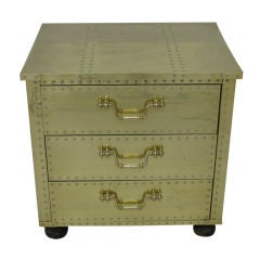 Brass Clad Chest of Drawers by Sarreid Ltd