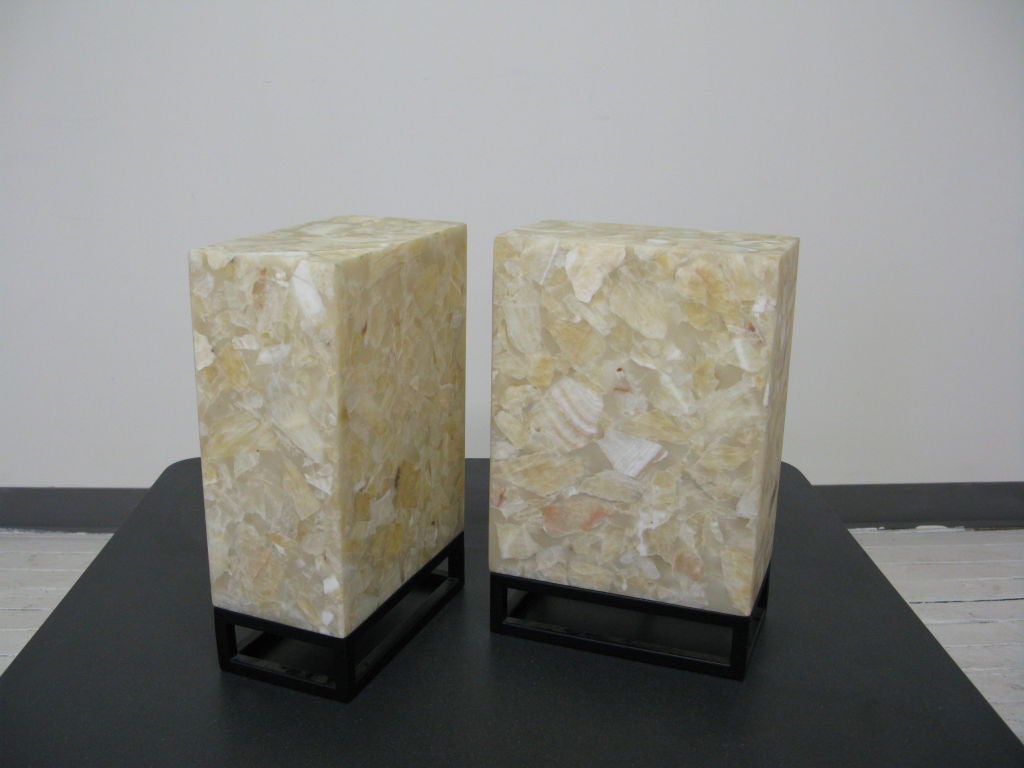 Nice Pair of Crushed Sea Shell Table Lamps