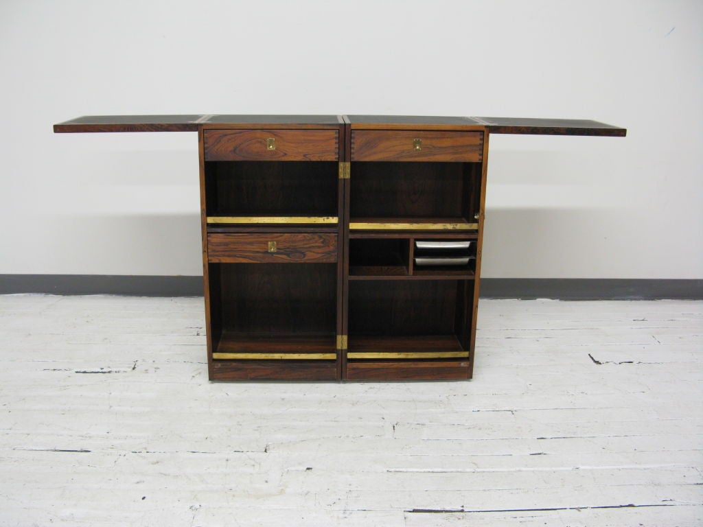 Mid-20th Century Folding Dry Bar Cabinet