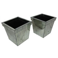 Pair of Mirrored Planters
