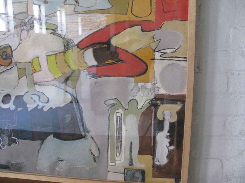 Mid-20th Century Abstract Painting by Sylvia Katz