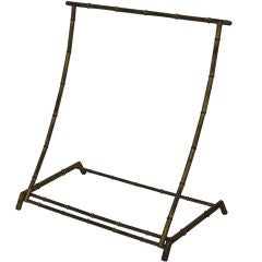 Faux Bamboo Gilt Metal Rack by J.Mont(attr)