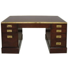 Campaign Style Mahogony Desk Campaign Style Mahogony Desk