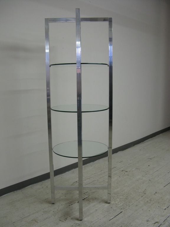 Modern Chrome Etagere