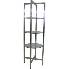 Modern Chrome Etagere