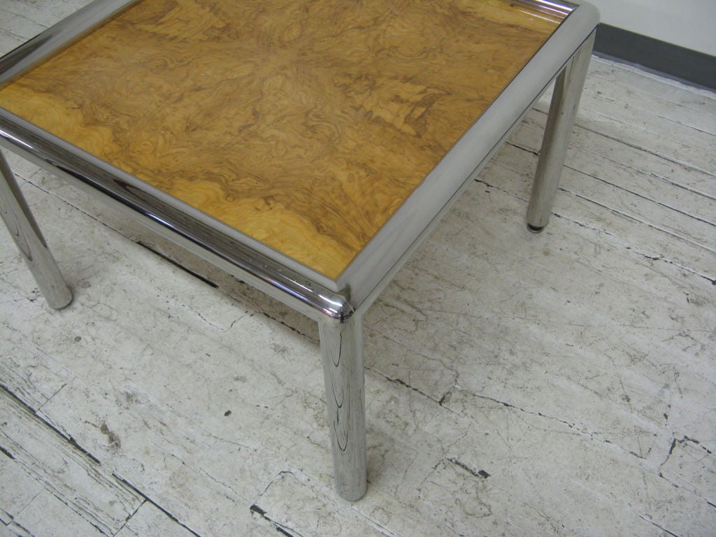 Chrome Cocktail Table Attributed to John Mascheroni In Good Condition In Brooklyn, NY