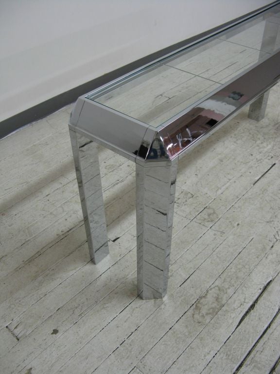Modern Chrome Console Table