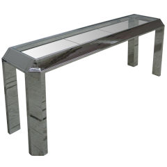 Modern Chrome Console Table