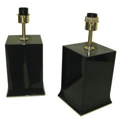 Pair of Armani Black Lamps
