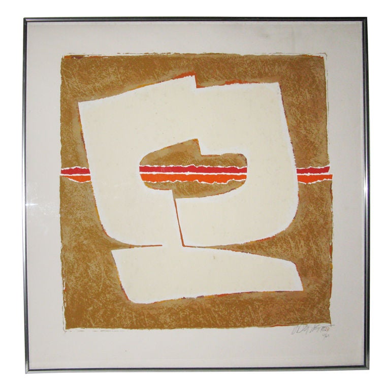 Abstract Signed Lithograph