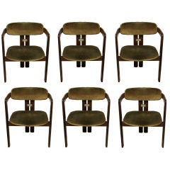 Set of 6 Pamplona Chairs by Augusto Savini for Pozzi