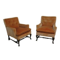Pair of Queen Anne Style Armchair