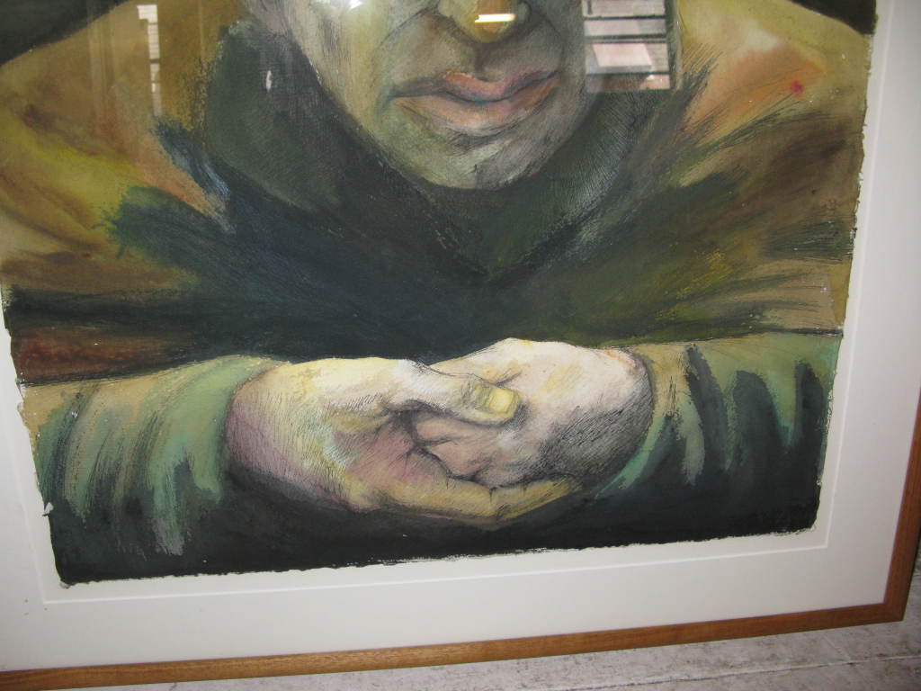 Watercolor Portrait of a Man In Good Condition In Brooklyn, NY