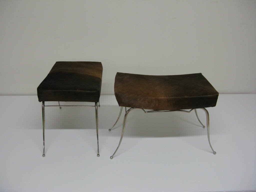 Neoclassical Pair of French Metal Benches