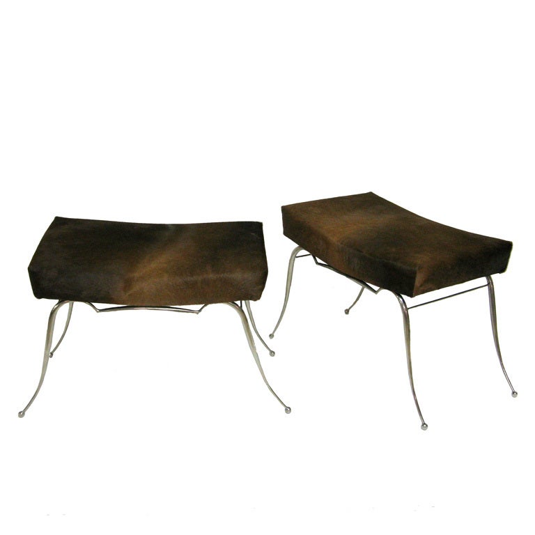 Pair of French Metal Benches